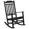 Flash Furniture Winston All-Weather Rocking Chair in Black Faux Wood JJ-C14703-BK-GG - alternate 2